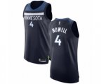 Minnesota Timberwolves #4 Jaylen Nowell Authentic Navy Blue Basketball Jersey - Icon Edition