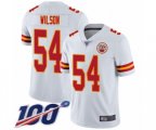 Kansas City Chiefs #54 Damien Wilson White Vapor Untouchable Limited Player 100th Season Football Jersey