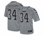 Oakland Raiders #34 Bo Jackson Elite Lights Out Grey Football Jersey