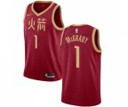 Houston Rockets #1 Tracy McGrady Authentic Red Basketball Jersey - 2018 19 City Edition