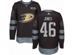Adidas Anaheim Ducks #46 Max Jones Authentic Black 1917-2017 100th Anniversary NHL Jersey