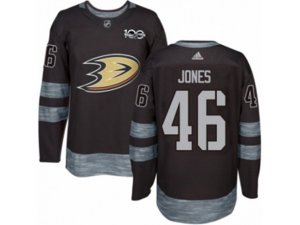 Adidas Anaheim Ducks #46 Max Jones Authentic Black 1917-2017 100th Anniversary NHL Jersey