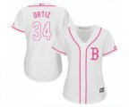 Women's Boston Red Sox #34 David Ortiz Replica White Fashion Baseball Jersey