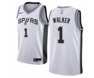 San Antonio Spurs #1 Lonnie Walker Swingman White NBA Jersey - Association Edition