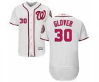 Washington Nationals #30 Koda Glover White Home Flex Base Authentic Collection Baseball Player Jersey