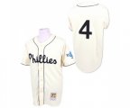 Philadelphia Phillies #4 Jimmy Foxx Authentic White Throwback Baseball Jersey