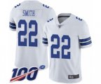 Dallas Cowboys #22 Emmitt Smith White Vapor Untouchable Limited Player 100th Season Football Jersey