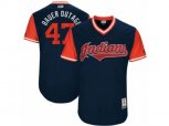 Cleveland Indians #47 Trevor Bauer Bauer Outage Authentic Navy Blue 2017 Players Weekend MLB Jersey