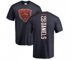 Chicago Bears #68 James Daniels Navy Blue Backer T-Shirt