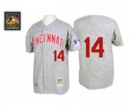 Cincinnati Reds #14 Pete Rose Authentic Grey 1969 Throwback Baseball Jersey