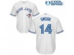 Toronto Blue Jays #14 Justin Smoak White New Cool Base Stitched MLB Jersey