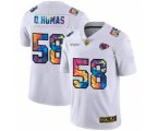 Kansas City Chiefs #58 Derrick Thomas White Multi-Color 2020 Football Crucial Catch Limited Football Jersey