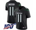 New York Jets #11 Robby Anderson Black Alternate Vapor Untouchable Limited Player 100th Season Football Jersey