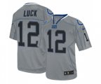 Indianapolis Colts #12 Andrew Luck Elite Lights Out Grey Football Jersey