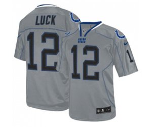 Indianapolis Colts #12 Andrew Luck Elite Lights Out Grey Football Jersey