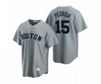 Boston Red Sox Dustin Pedroia Nike Gray Cooperstown Collection Road Jersey