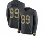 Los Angeles Rams #99 Aaron Donald Limited Black Salute to Service Therma Long Sleeve NFL Jersey