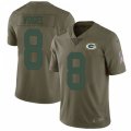 Green Bay Packers #8 Justin Vogel Limited Olive 2017 Salute to Service NFL Jersey