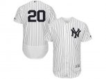 New York Yankees #20 Jorge Posada White Navy Flexbase Authentic Collection MLB Jersey