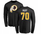 Washington Redskins #70 Sam Huff Black Name & Number Logo Long Sleeve T-Shirt