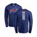 Buffalo Bills #28 Frank Gore Royal Blue Backer Long Sleeve T-Shirt
