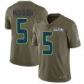 Seattle Seahawks #5 Alex McGough Limited Olive 2017 Salute to Service NFL Jersey