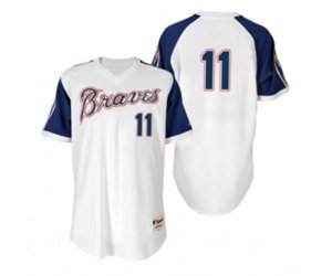 Ender Inciarte Braves White 1974 Turn Back the Clock Authentic Jersey
