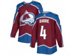 Colorado Avalanche #4 Tyson Barrie Burgundy Home Authentic Stitched NHL Jersey