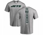 New York Jets #82 Jamison Crowder Ash Backer T-Shirt