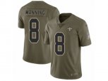 New Orleans Saints #8 Archie Manning Limited Olive 2017 Salute to Service NFL Jersey