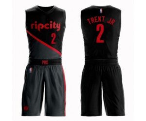 Portland Trail Blazers #2 Gary Trent Jr. Swingman Black Basketball Suit Jersey - City Edition