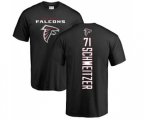 Atlanta Falcons #71 Wes Schweitzer Black Backer T-Shirt