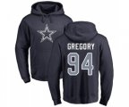 Dallas Cowboys #94 Randy Gregory Navy Blue Name & Number Logo Pullover Hoodie