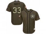 Houston Astros #33 Mike Scott Replica Green Salute to Service MLB Jersey