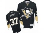 Pittsburgh Penguins #37 Jeff Zatkoff Authentic Black Home NHL Jersey