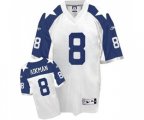 Dallas Cowboys #8 Troy Aikman Authentic White Thanksgiving Throwback Football Jersey