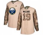 Adidas Buffalo Sabres #19 Jake McCabe Authentic Camo Veterans Day Practice NHL Jersey