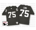 Oakland Raiders #75 Howie Long Black Team Color Authentic Football Throwback Jersey