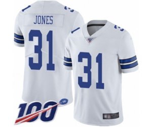 Dallas Cowboys #31 Byron Jones White Vapor Untouchable Limited Player 100th Season Football Jersey