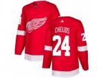 Detroit Red Wings #24 Chris Chelios Red Home Authentic Stitched NHL Jersey