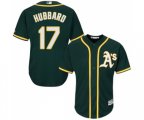 Oakland Athletics #17 Glenn Hubbard Replica Green Alternate 1 Cool Base Baseball Jersey