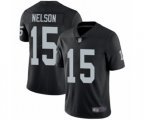 Oakland Raiders #15 J. Nelson Black Team Color Vapor Untouchable Limited Player Football Jersey
