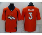 Denver Broncos #3 Russell Wilson Orange Big Logo Number Vapor Untouchable Stitched NFL Nike Fashion Limited Jersey