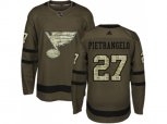 Adidas St. Louis Blues #27 Alex Pietrangelo Green Salute to Service Stitched NHL Jersey