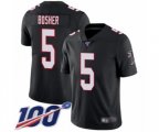 Atlanta Falcons #5 Matt Bosher Black Alternate Vapor Untouchable Limited Player 100th Season Football Jersey