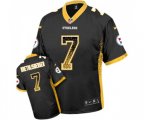 Pittsburgh Steelers #7 Ben Roethlisberger Elite Black Drift Fashion Football Jersey