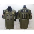 Kansas City Chiefs #10 Tyreek Hill Nike Olive 2021 Salute To Service Limited Player Jersey
