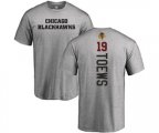 Chicago Blackhawks #19 Jonathan Toews Ash Backer T-Shirt