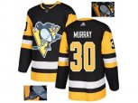 Adidas Pittsburgh Penguins #30 Matt Murray Black Home Authentic Fashion Gold Stitched NHL Jersey