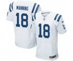 Indianapolis Colts #18 Peyton Manning Elite White Football Jersey